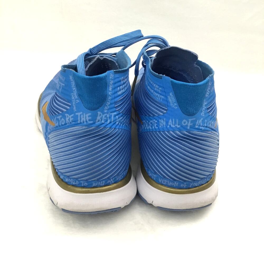 Nike Free Train Instinct Kevin Hart Hustle Blue Gold Trainer Shoes Sz 7 - Picture 5 of 8